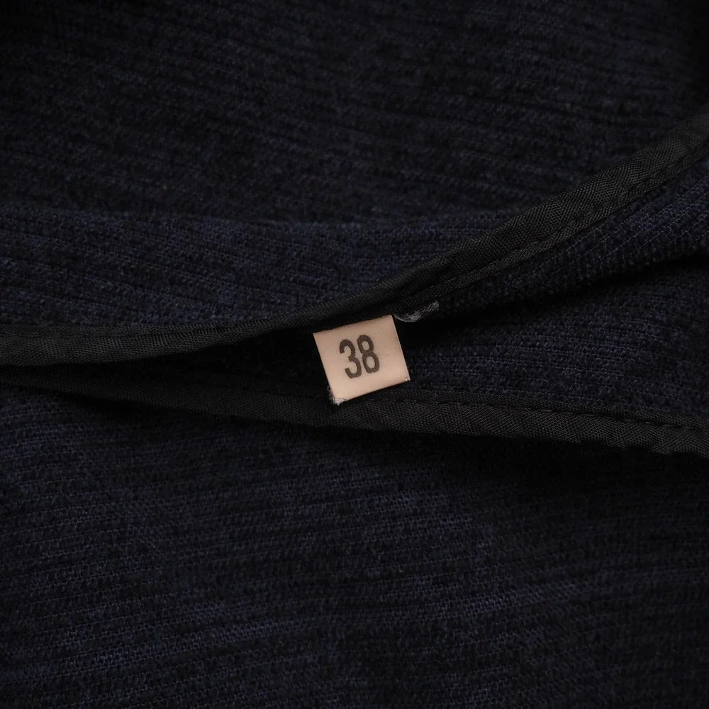 St. Croix Pants Mens 38 Pleated Navy Blue Textured Made in Italy Luxury Cuffed